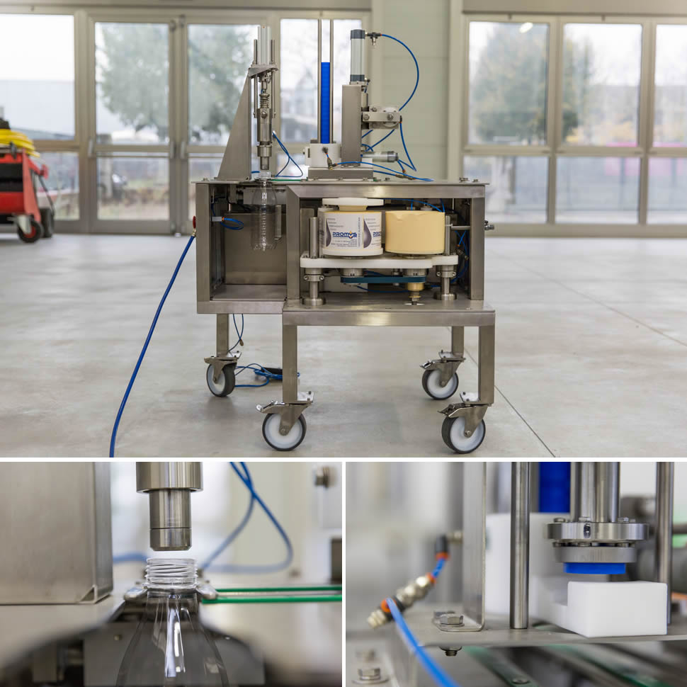 Milky la macchina Promys per riempimento e imbottigliamento